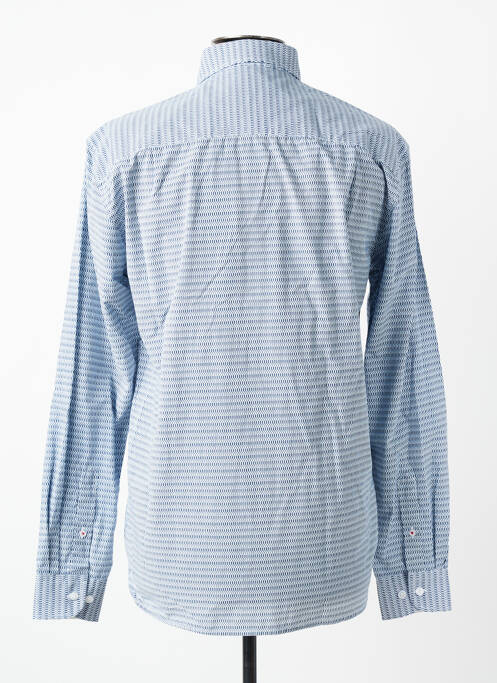 Chemise manches longues imprimé fantaisie bleu SERGE BLANCO homme