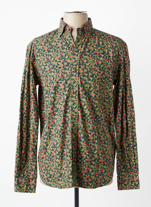Chemise manches longues imprimé fantaisie vert SERGE BLANCO homme