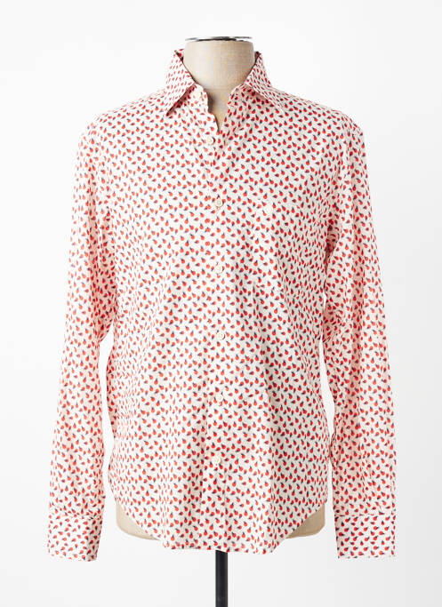 Chemise manches longues imprimé fantaisie rouge SERGE BLANCO homme
