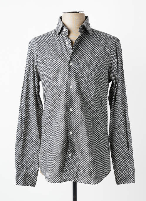 Chemise manches longues imprimé fantaisie noir EDEN PARK homme