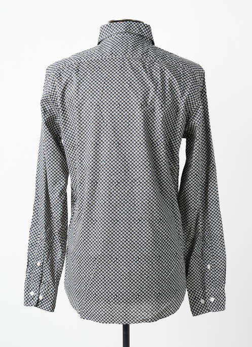 Chemise manches longues imprimé fantaisie noir EDEN PARK homme