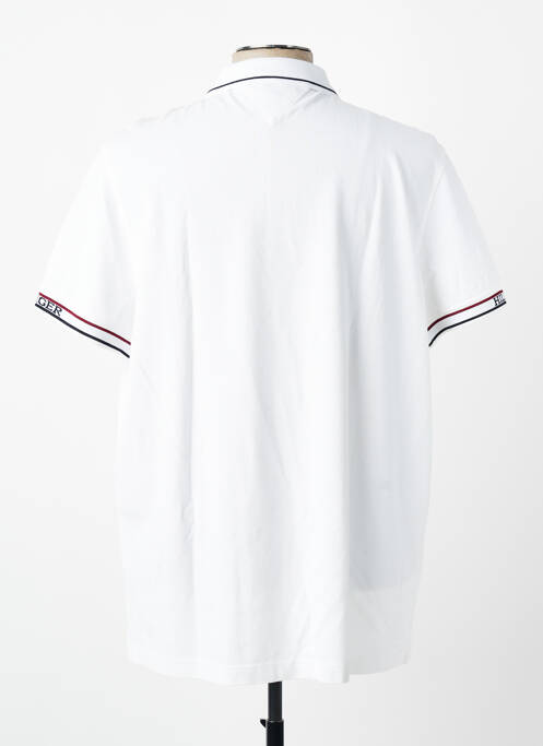 Polo coupe droite manches courtes blanc TOMMY HILFIGER homme