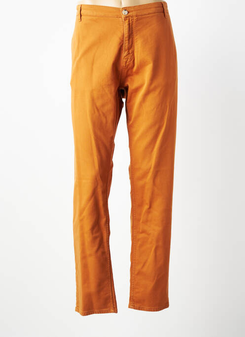 Pantalon chino stretch taille normale orange SERGE BLANCO homme