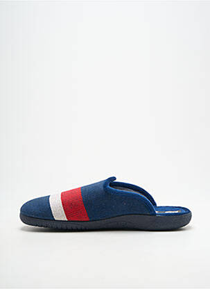 Chaussons/pantoufles bout rond bout rond bleu ELUE PAR NOUS homme
