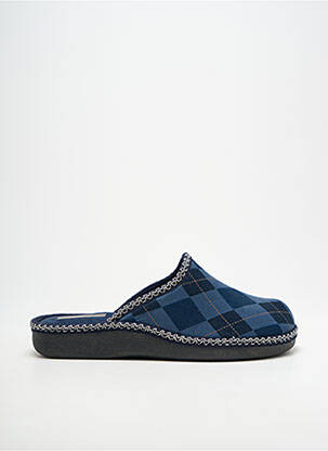 Chaussons/pantoufles bout rond bout rond bleu SEMELFLEX homme