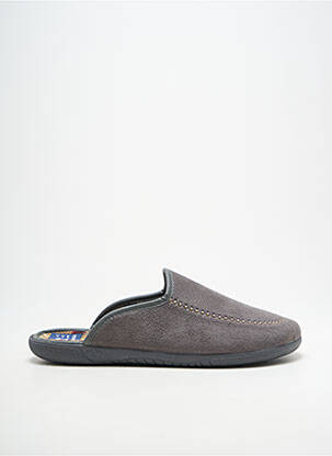 Chaussons/pantoufles bout rond bout rond gris SOIR ET MATIN homme