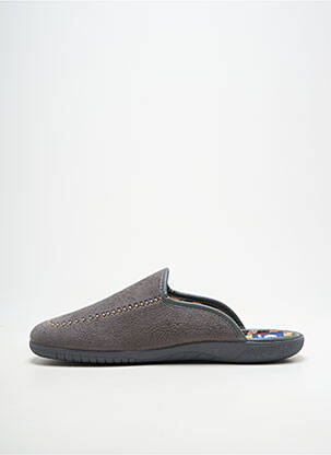 Chaussons/pantoufles bout rond bout rond gris SOIR ET MATIN homme