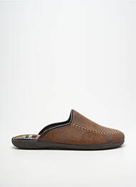 Chaussons/pantoufles bout rond bout rond marron SOIR ET MATIN homme