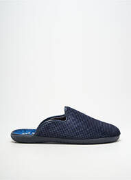 Chaussons/pantoufles tissage velours bout rond bleu SOIR ET MATIN homme