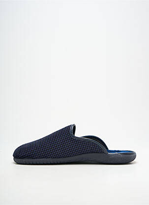 Chaussons/pantoufles tissage velours bout rond bleu SOIR ET MATIN homme