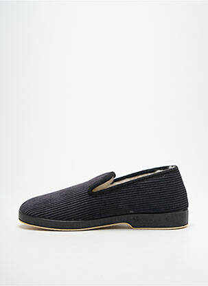 Chaussons/pantoufles bout rond bout rond noir SOIR ET MATIN homme