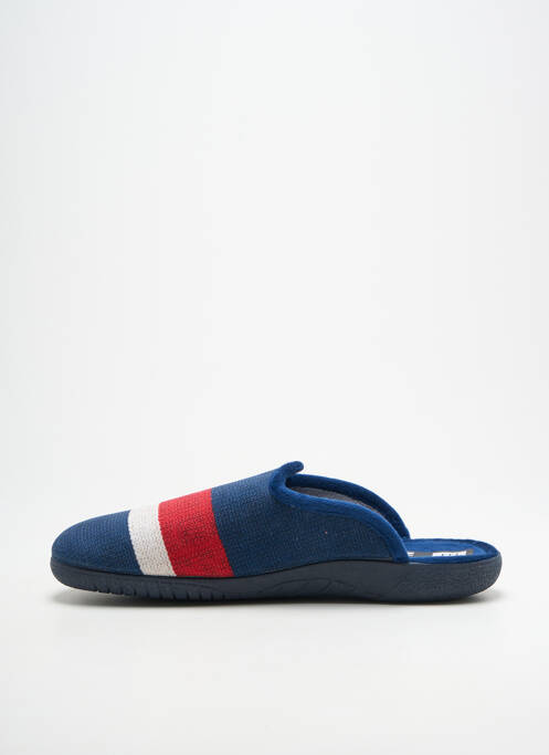 Chaussons/pantoufles bout rond bout rond bleu ELUE PAR NOUS homme