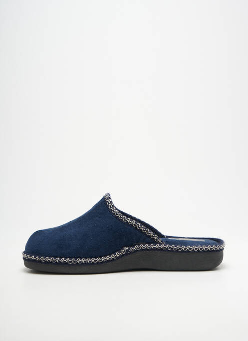 Chaussons/pantoufles bout rond bout rond bleu SEMELFLEX homme