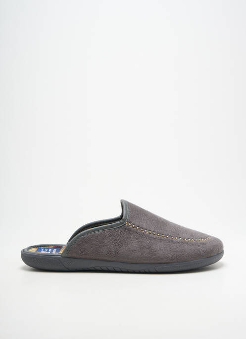 Chaussons/pantoufles bout rond bout rond gris SOIR ET MATIN homme