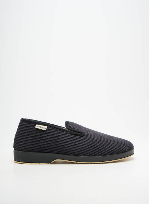 Chaussons/pantoufles bout rond bout rond noir SOIR ET MATIN homme