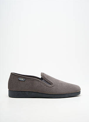 Chaussons/pantoufles bout rond bout rond gris SEMELFLEX homme