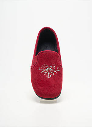 Chaussons/pantoufles tissage satiné talon plat jusqu'à 3cm rouge SEMELFLEX femme