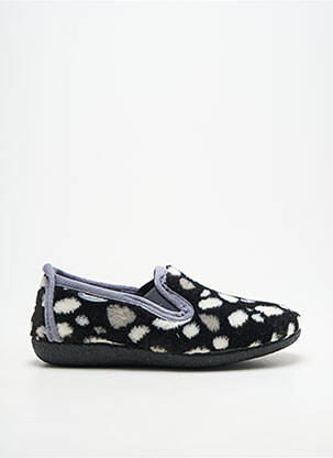 Chaussons/pantoufles bout rond talon plat jusqu'à 3cm noir SEMELFLEX femme