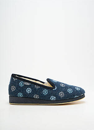 Chaussons/pantoufles bout rond talon plat jusqu'à 3cm bleu SEMELFLEX femme