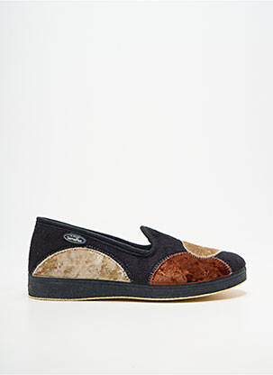 Chaussons/pantoufles bout rond talon plat jusqu'à 3cm noir SEMELFLEX femme