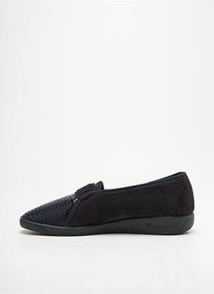 Chaussons/pantoufles bout rond talon plat jusqu'à 3cm noir SOIR ET MATIN femme
