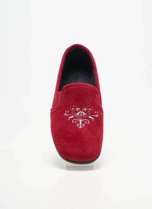 Chaussons/pantoufles tissage satiné talon plat jusqu'à 3cm rouge SEMELFLEX femme