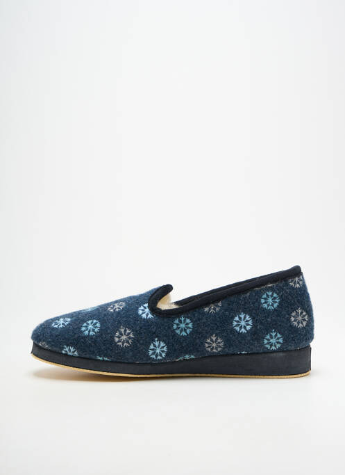 Chaussons/pantoufles bout rond talon plat jusqu'à 3cm bleu SEMELFLEX femme