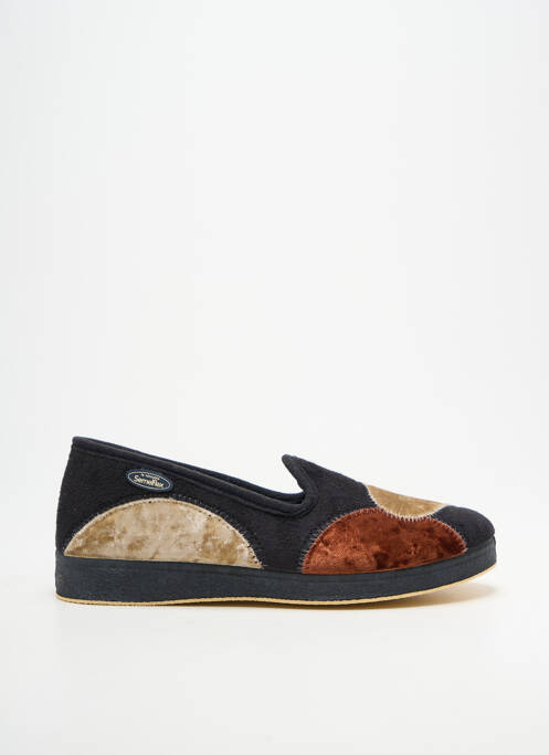 Chaussons/pantoufles bout rond talon plat jusqu'à 3cm noir SEMELFLEX femme