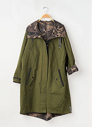 Parka manches longues a capuche vert DUALIST femme