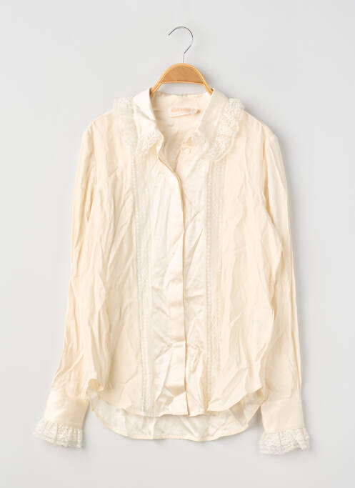 Chemisier coupe droite manches longues beige ALEXIS MABILLE femme