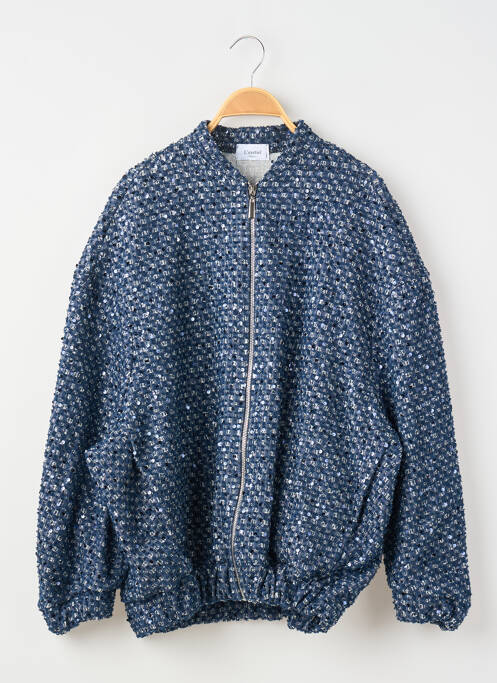 Veste casual col rond bleu L'ESSENTIEL femme