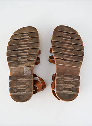 Spartiates bout ouvert talon de 4 à 6cm marron CHICMUSE femme