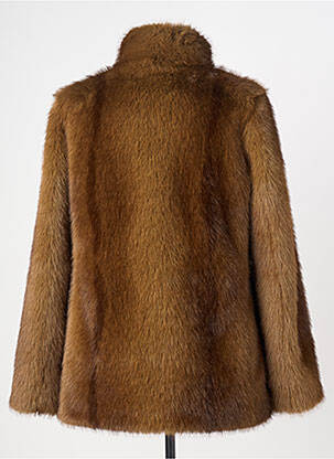 Manteau court coupe droite sans capuche marron LEON & HARPER femme