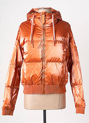 Doudoune poches a capuche orange GERTRUDE femme