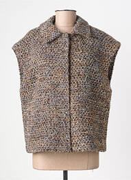 Veste casual coupe droite marron LA PETITE ETOILE femme