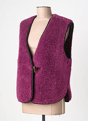 Veste casual coupe droite violet LEON & HARPER femme
