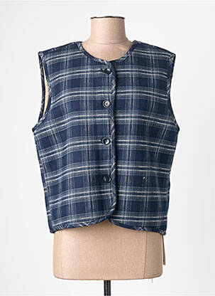 Veste casual col rond bleu LA PETITE ETOILE femme