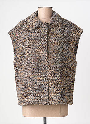 Veste casual coupe droite marron LA PETITE ETOILE femme