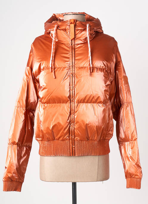 Doudoune poches a capuche orange GERTRUDE femme