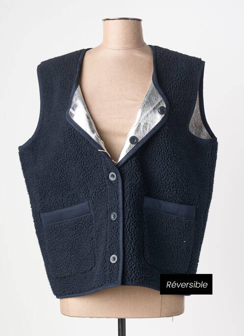 Gilet sans manche poches bleu LABDIP femme