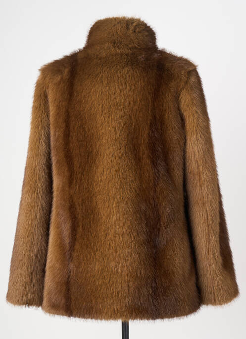 Manteau court coupe droite sans capuche marron LEON & HARPER femme