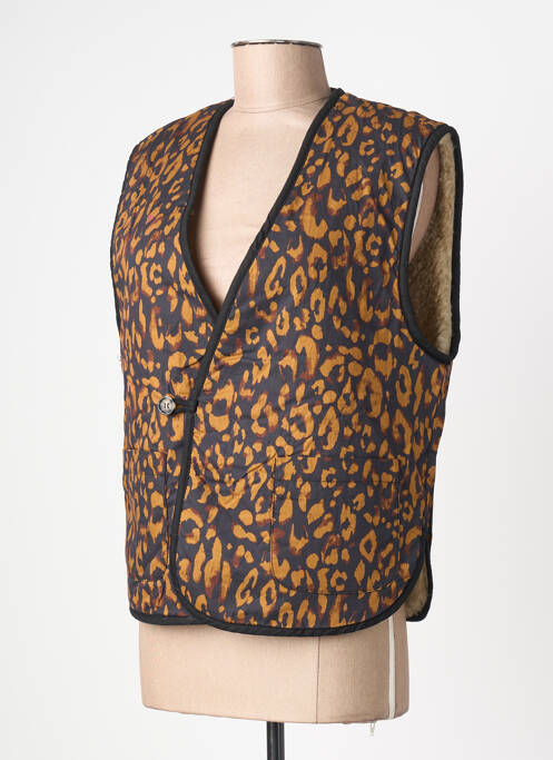 Veste casual coupe droite beige LEON & HARPER femme