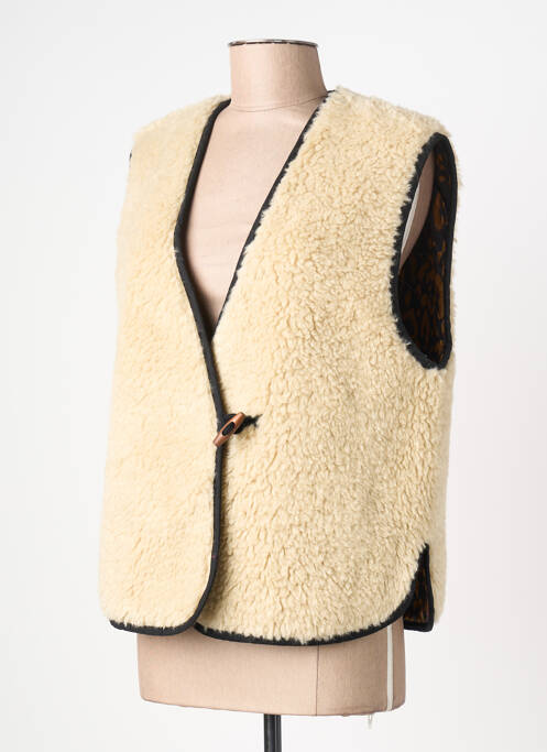 Veste casual coupe droite beige LEON & HARPER femme