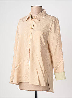 Chemisier imprimé fantaisie manches longues beige LA PETITE ETOILE femme