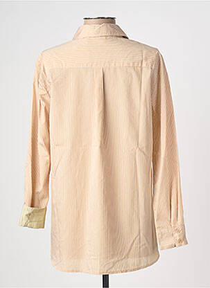 Chemisier imprimé fantaisie manches longues beige LA PETITE ETOILE femme