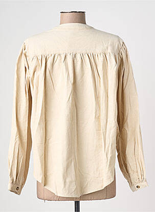 Chemisier coupe droite manches longues beige GRACE & MILA femme