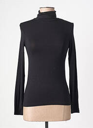 Sous-pull coupe cintrée manches longues noir THINKING MU femme