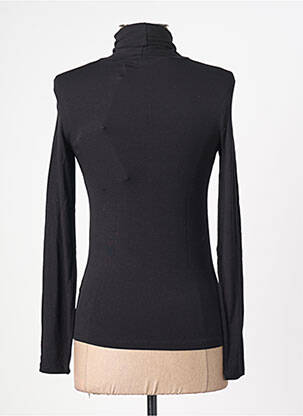 Sous-pull col col montant manches longues noir THINKING MU femme