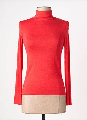 Sous-pull coupe cintrée manches longues rouge THINKING MU femme