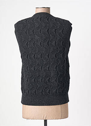 Pull resserrée sur le bas sans manche noir THINKING MU femme